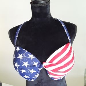 Halter Bra  red white blue stars and strip…